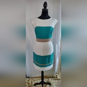 Studio One Blue Strapless Sheath Dress